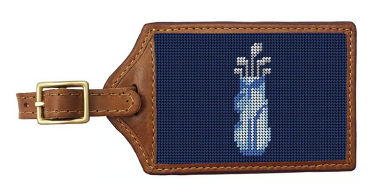 Driven by Faith Needlepoint Luggage Tag