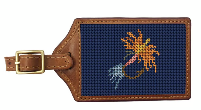 Hooked on Hope Needlepoint Luggage Tag