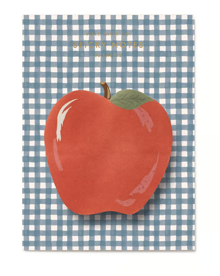Apple Gingham Sticky Notes