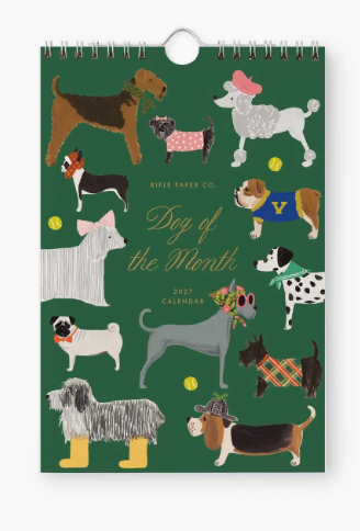2027 Dog of the Month Kitchen Calendar