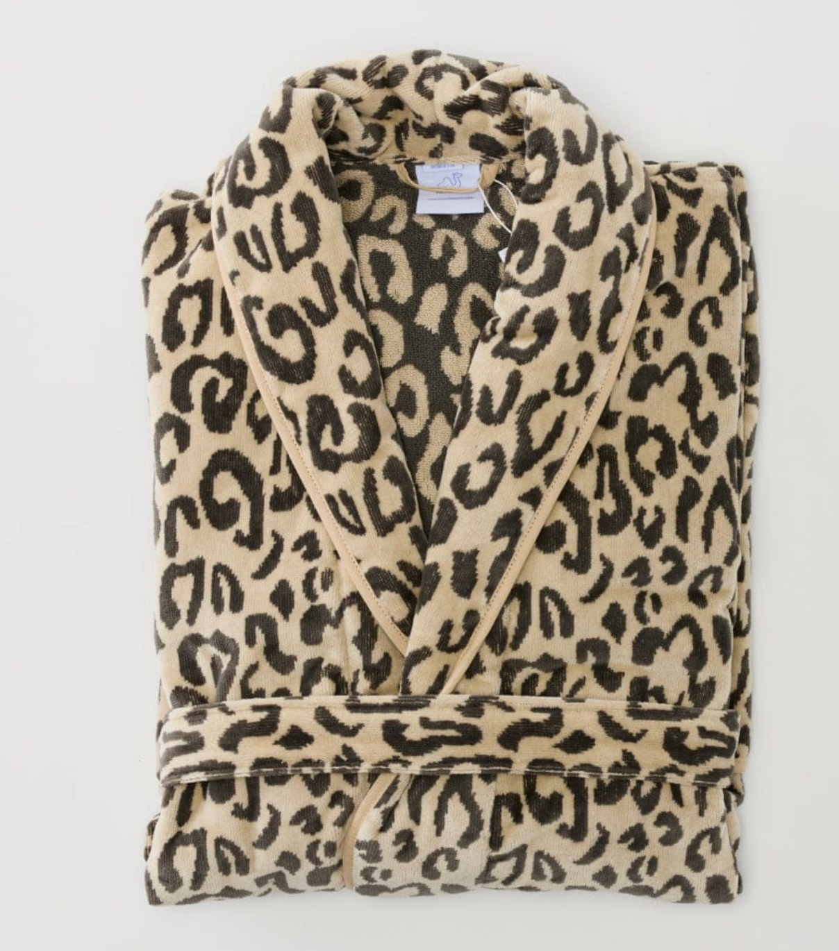 Women’s Long Plush Robe-Leopard