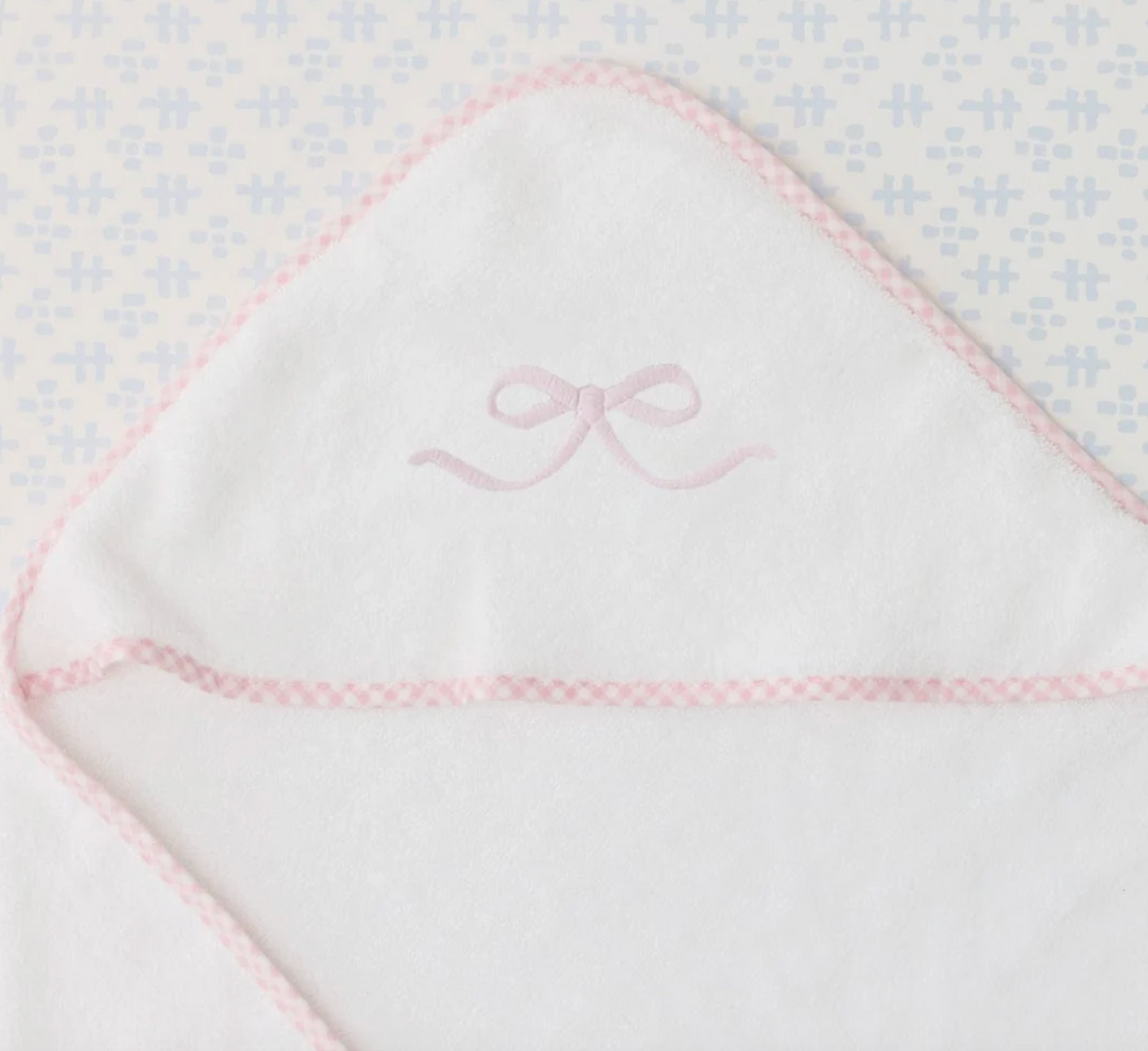 Baby Hooded Towel- Pink Bow