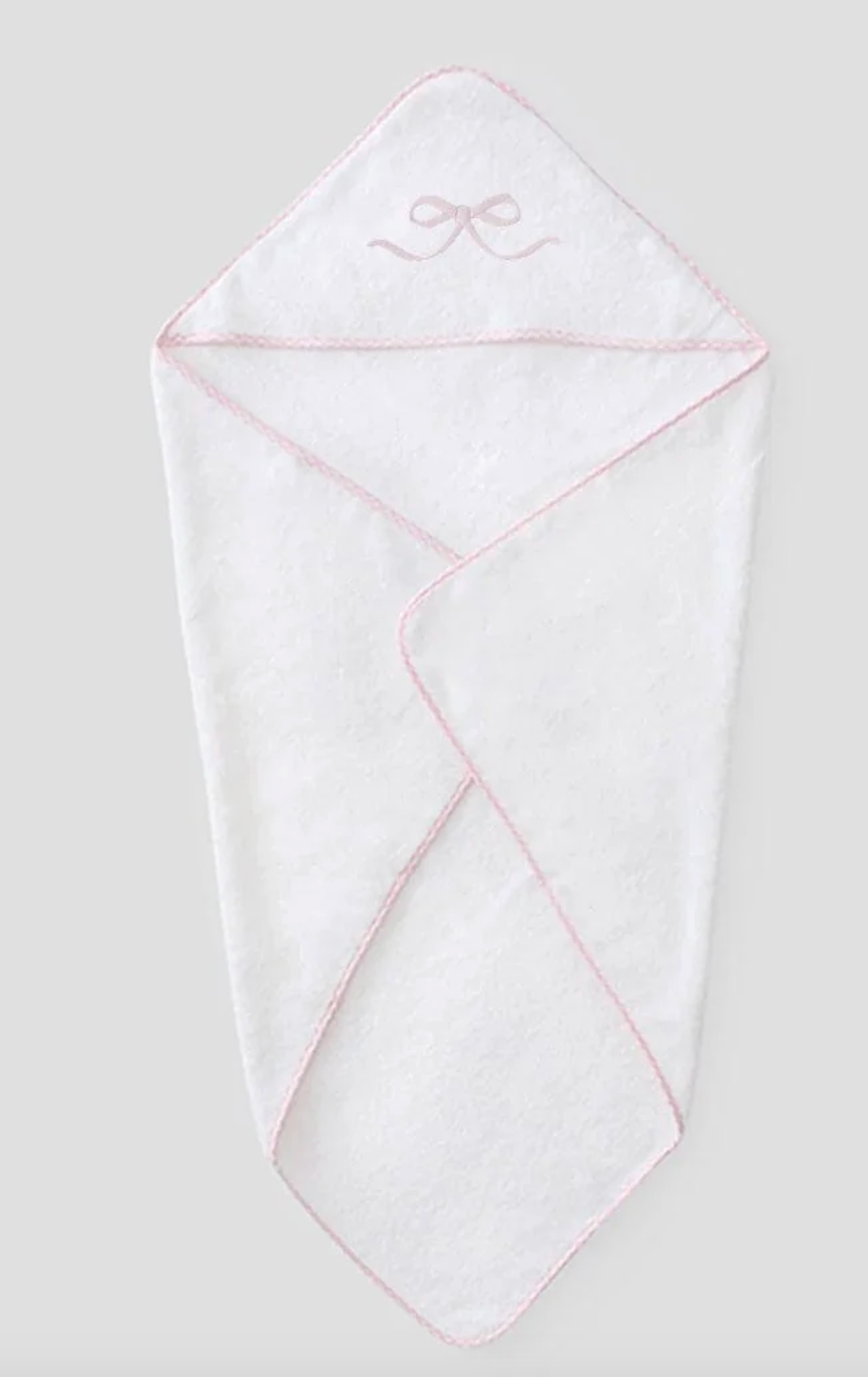 Baby Hooded Towel- Pink Bow