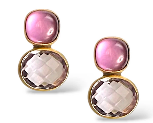 Amethyst + Doublet Earrings