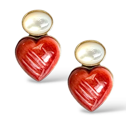 Spiny Oyster Heart Earring