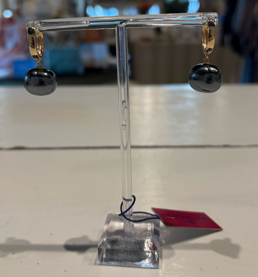 Hoop Pearl Drop Earring