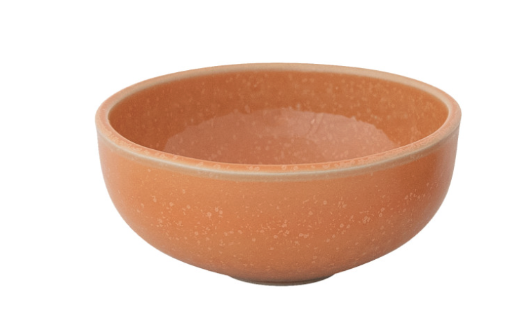 Stoneware Bowl, 2 Colors (Each One Will Vary)- Orange & Pink