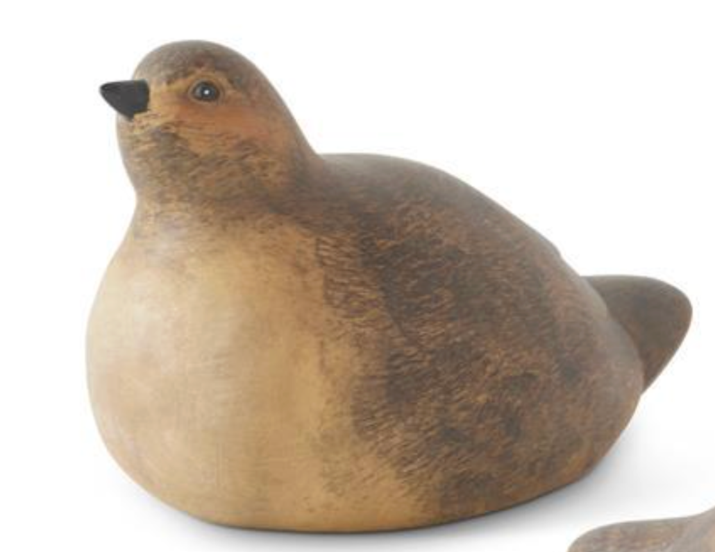 Assorted Smooth Natural Brown Resin Quails- 2 styles