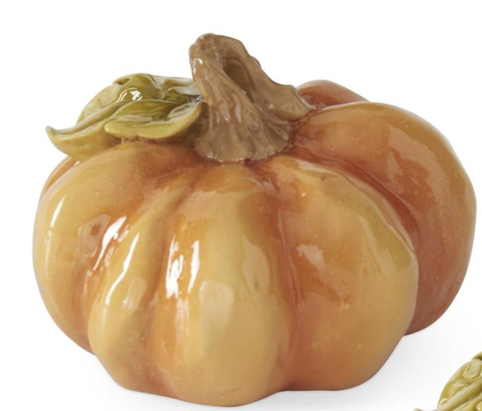 Assorted 2.5 Inch Fall Colored Resin Pumpkins (4 Colors)