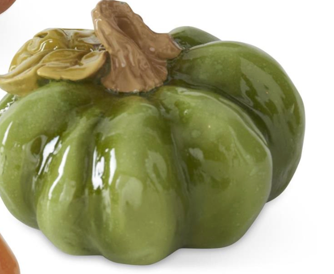 Assorted 2.5 Inch Fall Colored Resin Pumpkins (4 Colors)