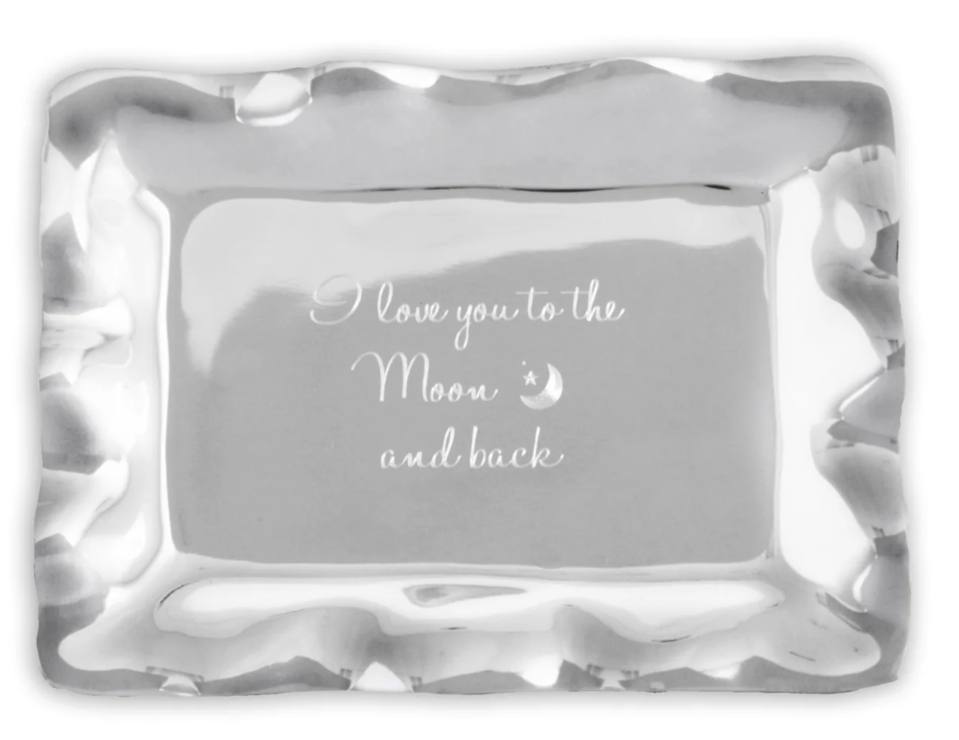 GIFTABLES Vento Engraved Tray "Love you to Moon back"