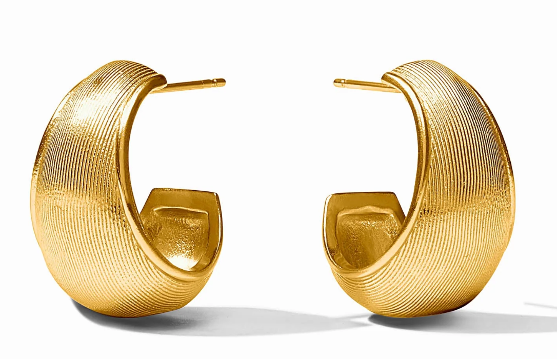 Cobblestone Statement Hoop-Gold