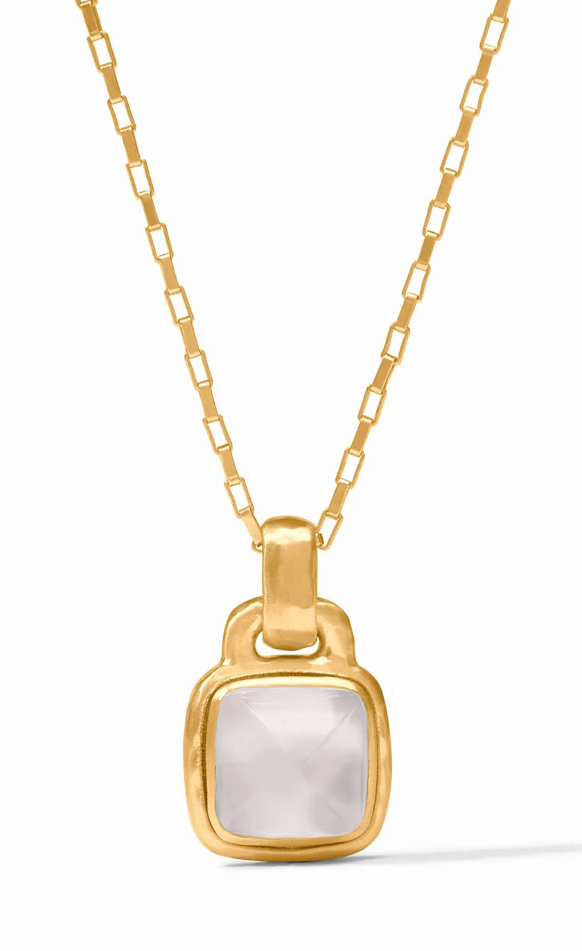 Sahara Solitaire Necklace-Iridescent Clear Crystal