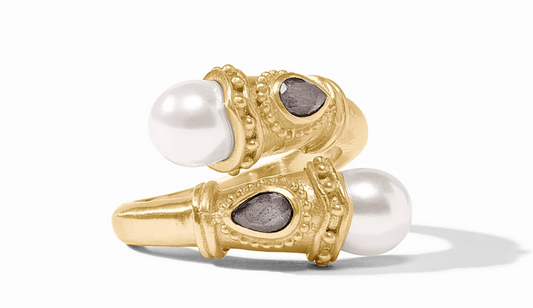 Baroque Demi Wrap Ring-Pearl