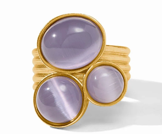 Cobblestone Statement Ring-Blue Cat's Eye-8