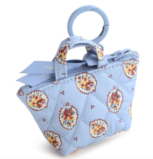 Original Tote Bag Charm- Blue Leaf