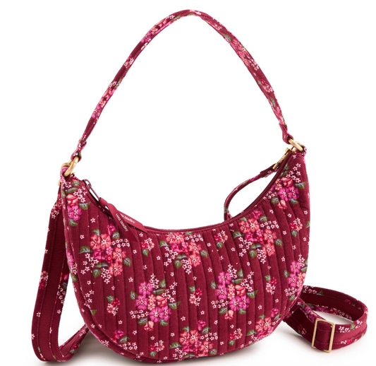 Clara Convertible Shoulder Bag- Petal Pouf in Corduroy