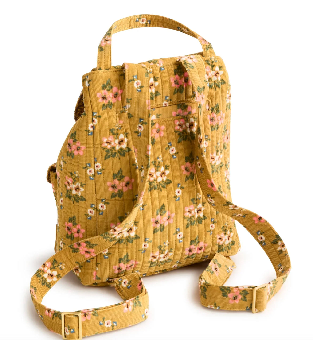 Deluxe Drawstring Backpack- Honeybloom in Corduroy
