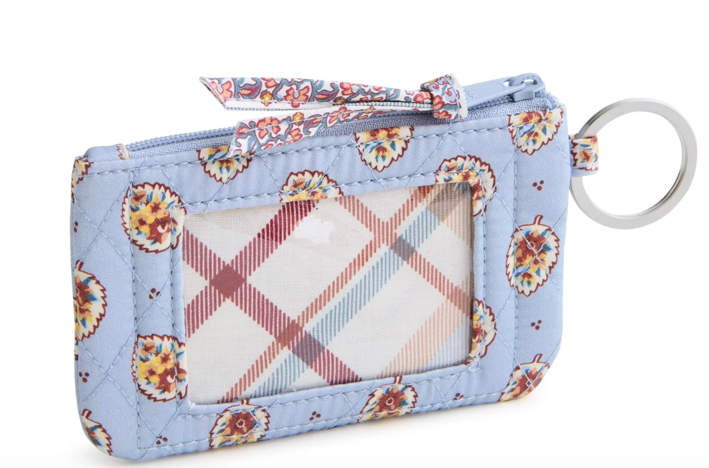 Zip ID Case- Blue Leaf