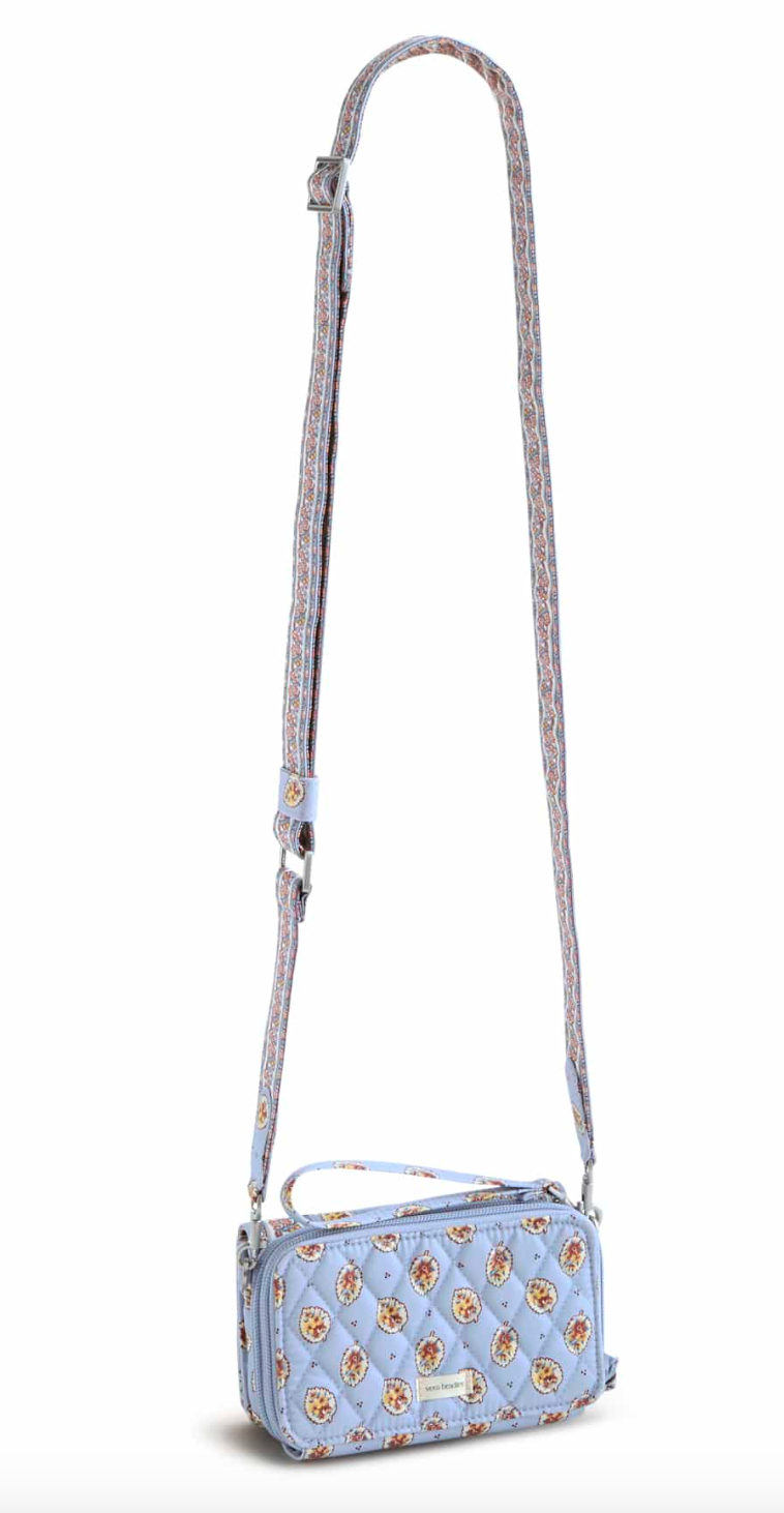Carlow All in One Crossbody- Blue Leaf