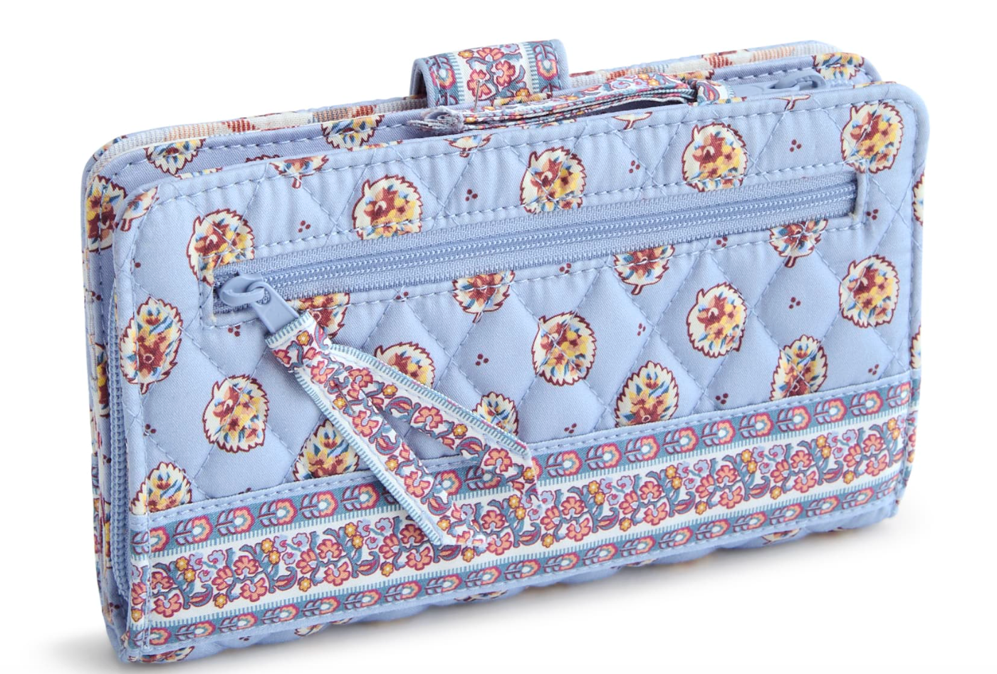 Turnlock Wallet- Blue Leaf