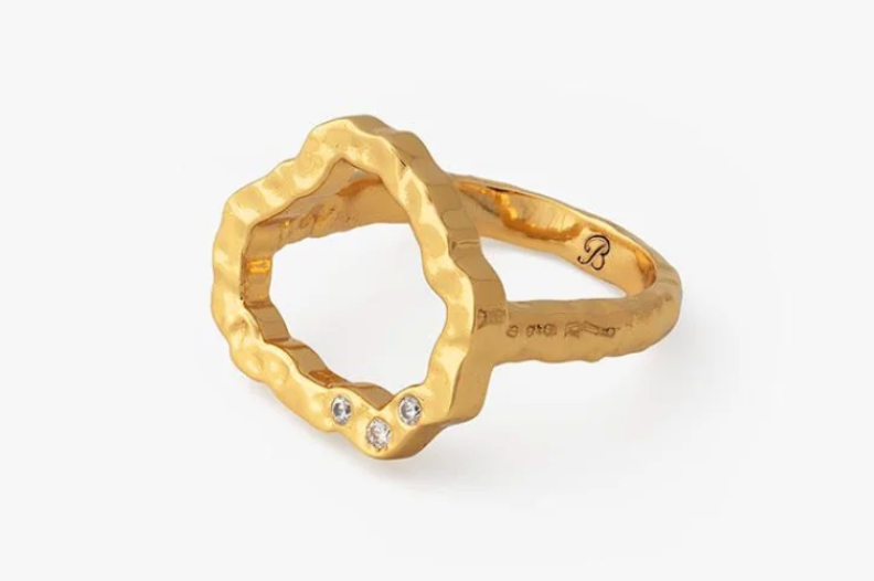 Wagener Terrace Gold Plated Ring- sz 7