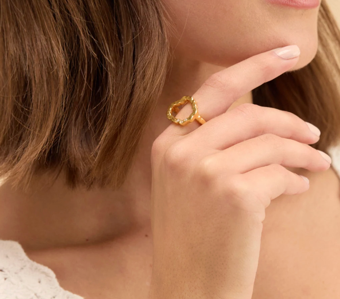Wagener Terrace Gold Plated Ring- sz 7