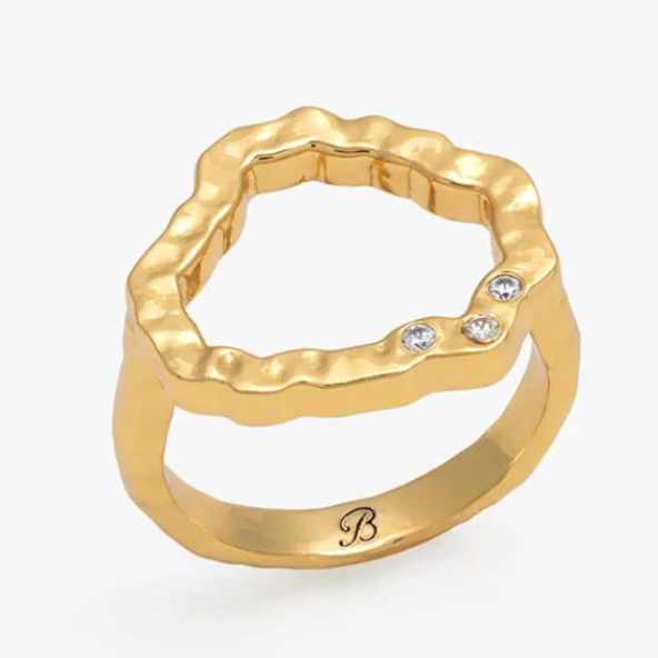 Wagener Terrace Gold Plated Ring- sz 7