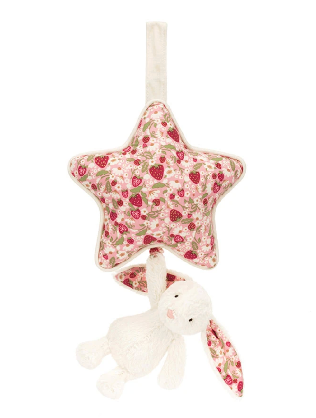 Blossom Cream Bunny 'Berry' Musical Pull