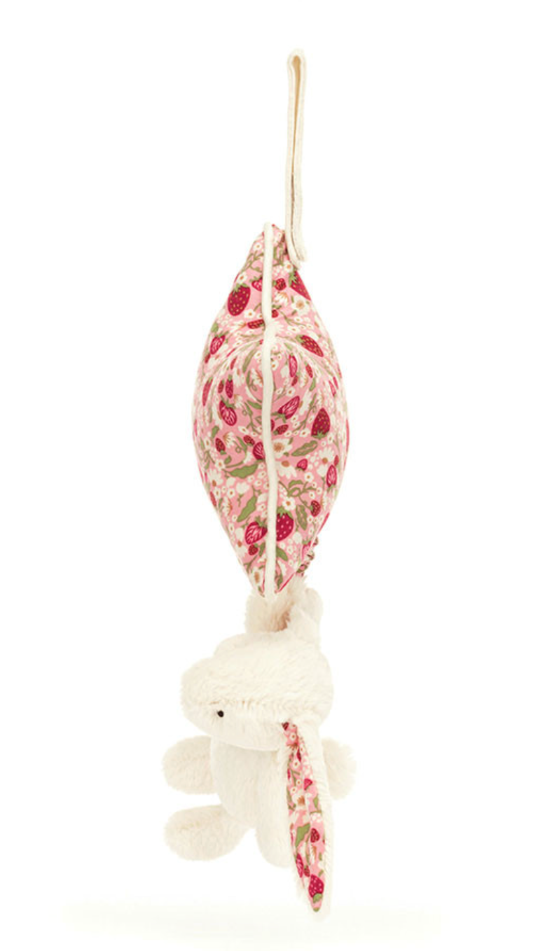 Blossom Cream Bunny 'Berry' Musical Pull