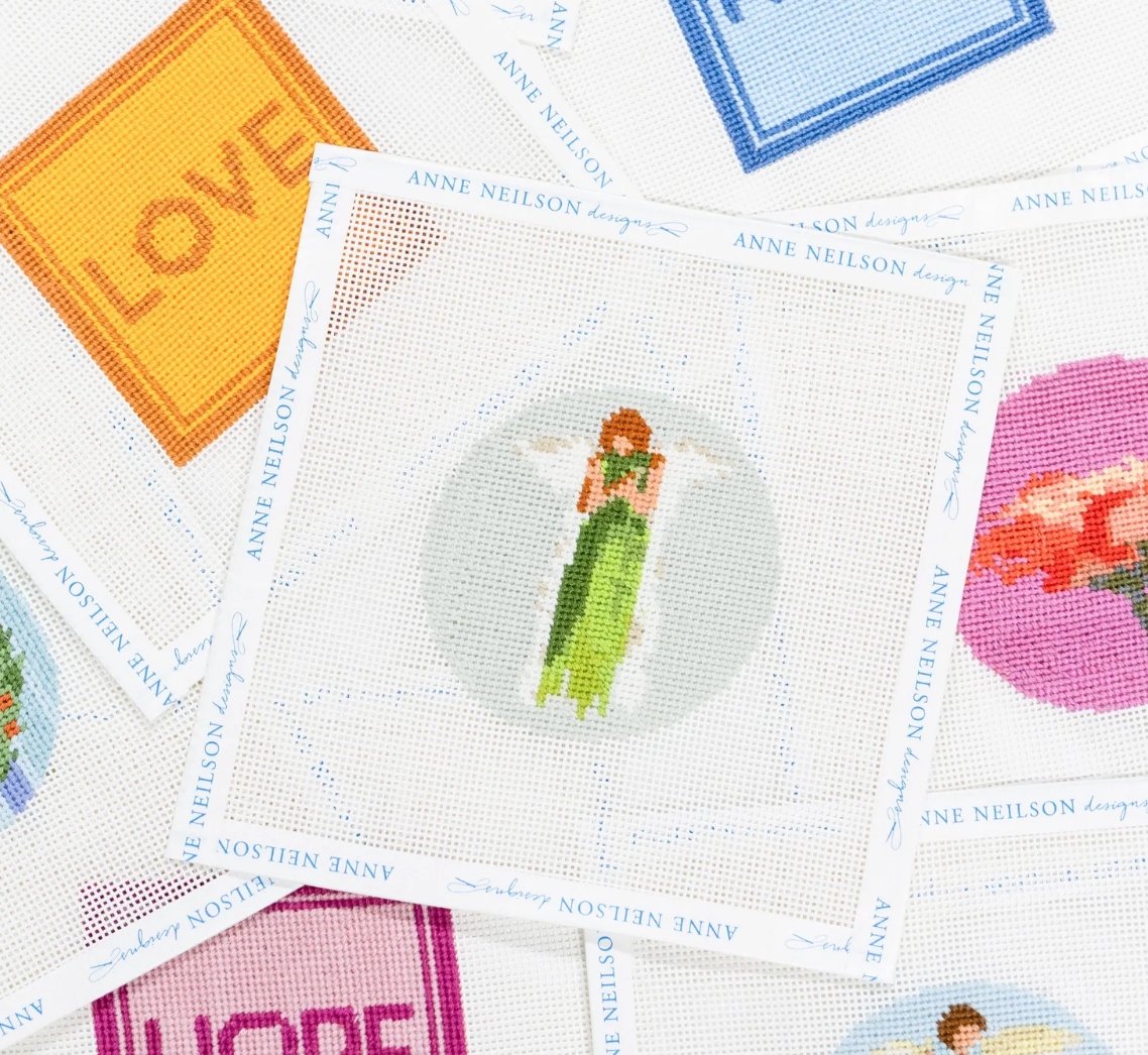 Green Angel Beginner Needlepoint Kit
