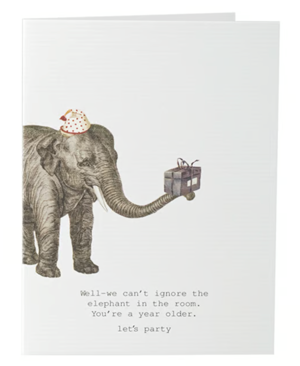 WE CAN'T IGNORE THE ELEPHANT GREETING CARD