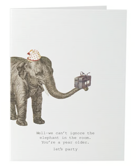 WE CAN'T IGNORE THE ELEPHANT GREETING CARD