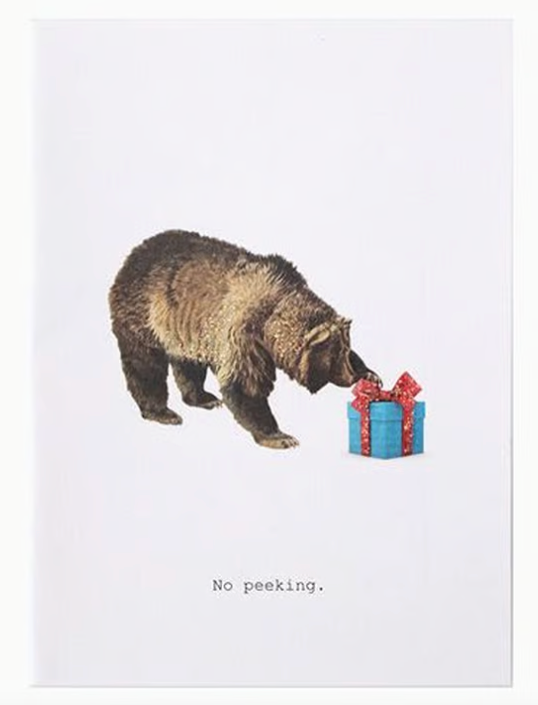 NO PEEKING GREETING CARD