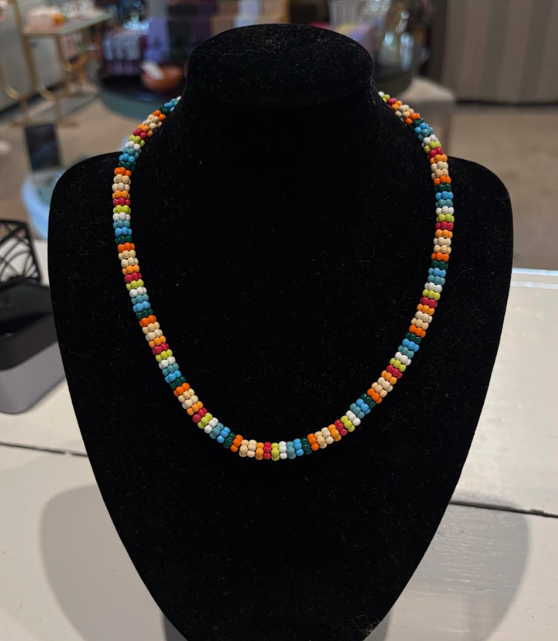 Candy Shape Autumn Colored Tile Necklace
