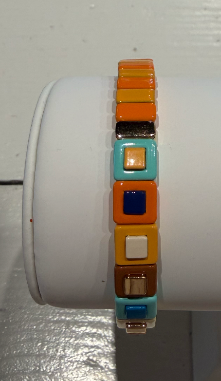 Desert Colored Square Tile Bracelet