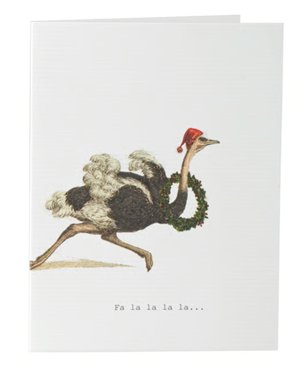 FA LA LA LA LA… (OSTRICH) GREETING CARD