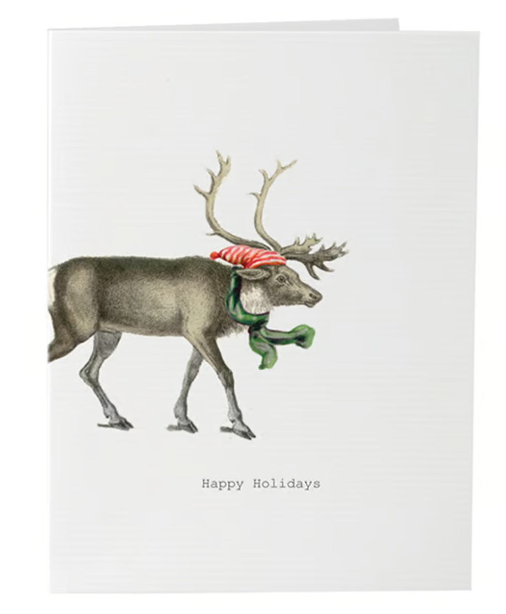 HAPPY HOLIDAYS REINDEER GREETING CARD