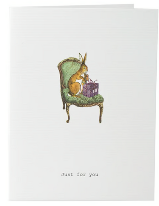 JUST FOR YOU (RABBIT) GREETING CARD