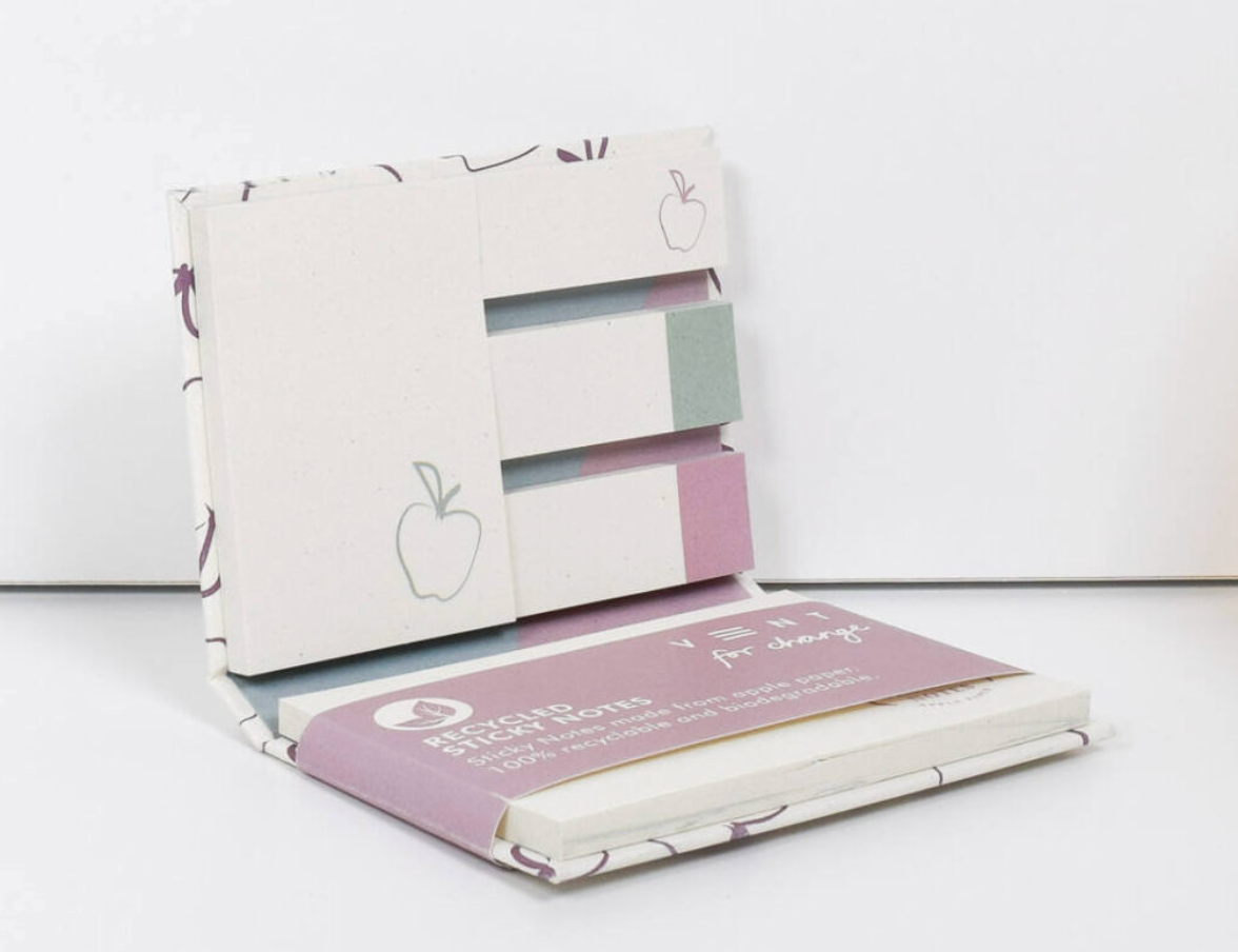 Orchard Sticky Notes Pad – Organic Apple Waste – Pink