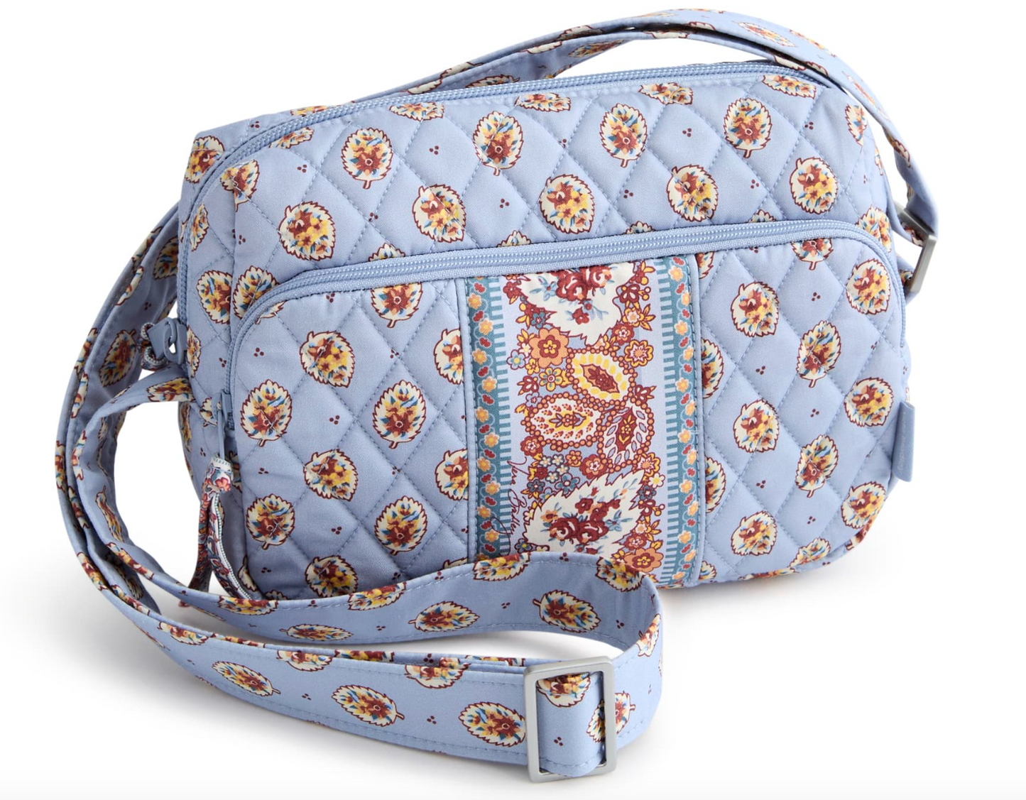 Becker Camera Bag Crossbody- Blue Leaf