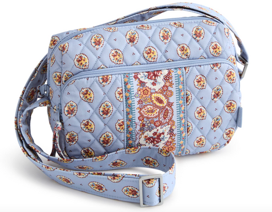 Becker Camera Bag Crossbody- Blue Leaf