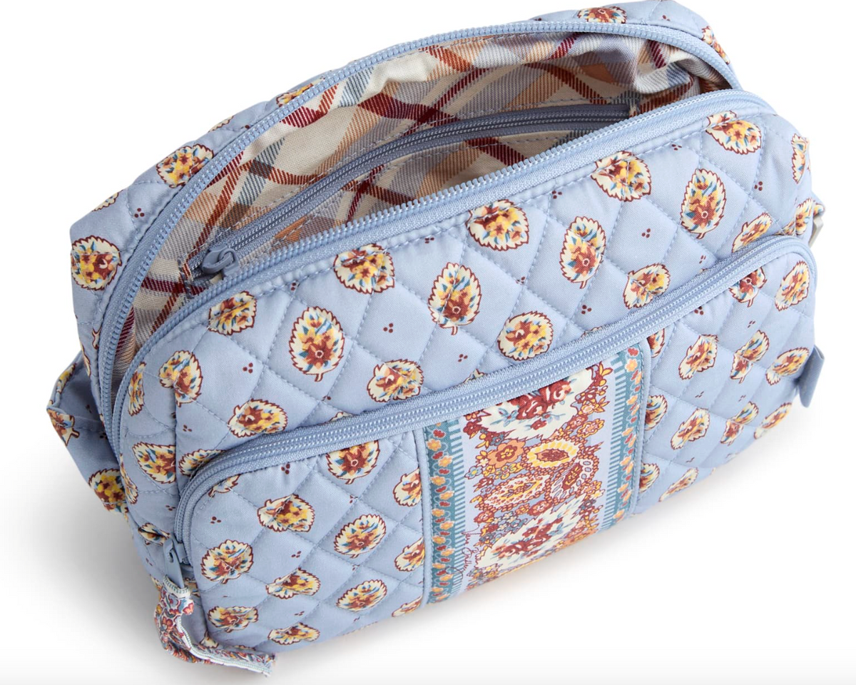 Becker Camera Bag Crossbody- Blue Leaf