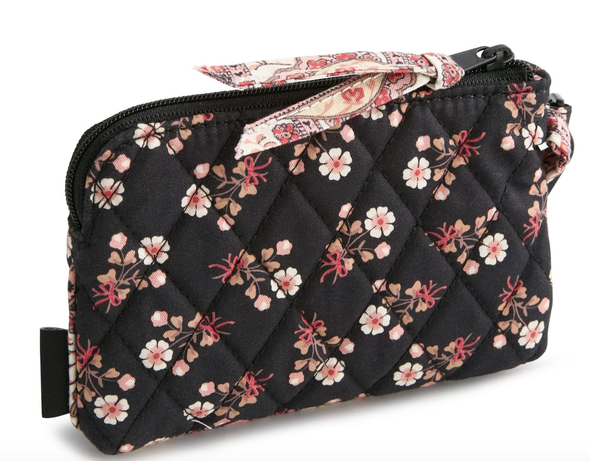 Clip & Zip Wristlet- Melissa Ditsy