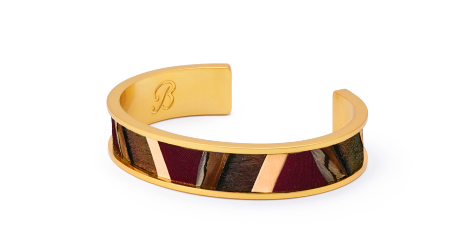 Nova Thin Cuff- Goose, Quail, and Turkey Jewelry