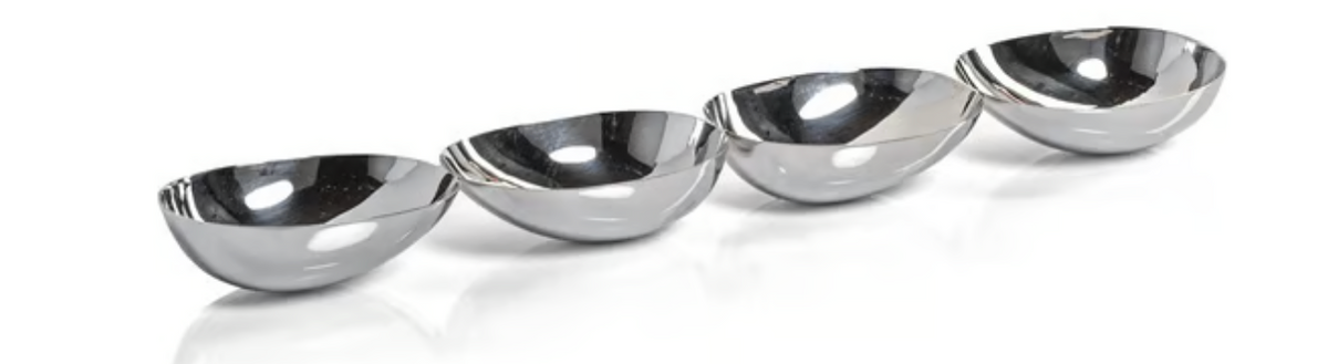 Four Tier Nut Bowl- Polish Nickel