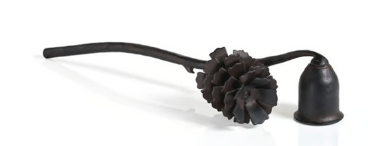 Pinecone Design Wrought Iron Candle Snuffer