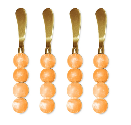 RESIN Sorbet Spreaders Set of 4 (Tangerine)