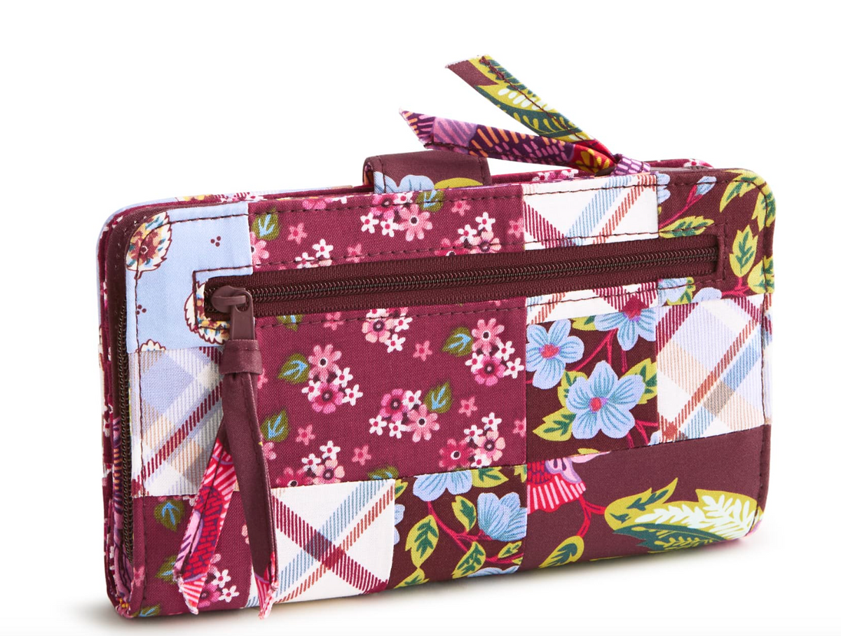 Turnlock Wallet- Festive Check Patchwork