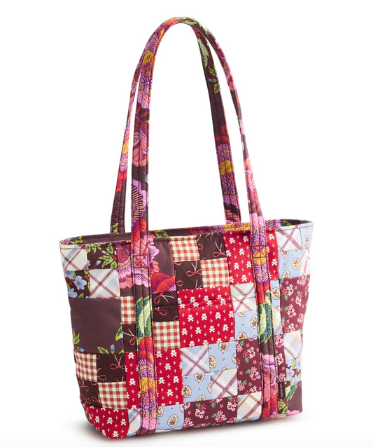 Small Original Vera Tote- Festive Check Patchwork